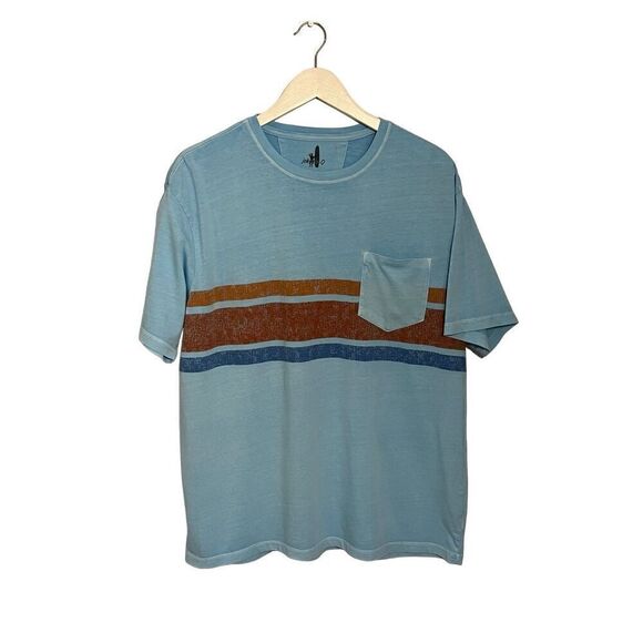 johnnie-O throwback style light blue with stripes T - XL - Picture 2 of 9